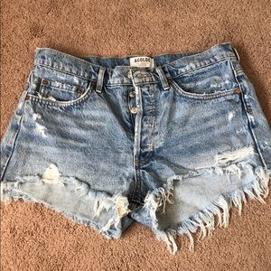 Agolde Parker Denim Cut Off Shorts